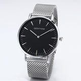 Top Brand Luxury Quartz watch Casual men Black Japan quartz-watch stainless steel Mesh strap ultra thin clock male 2017 New