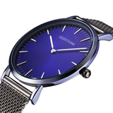 Top Brand Luxury Quartz watch Casual men Black Japan quartz-watch stainless steel Mesh strap ultra thin clock male 2017 New